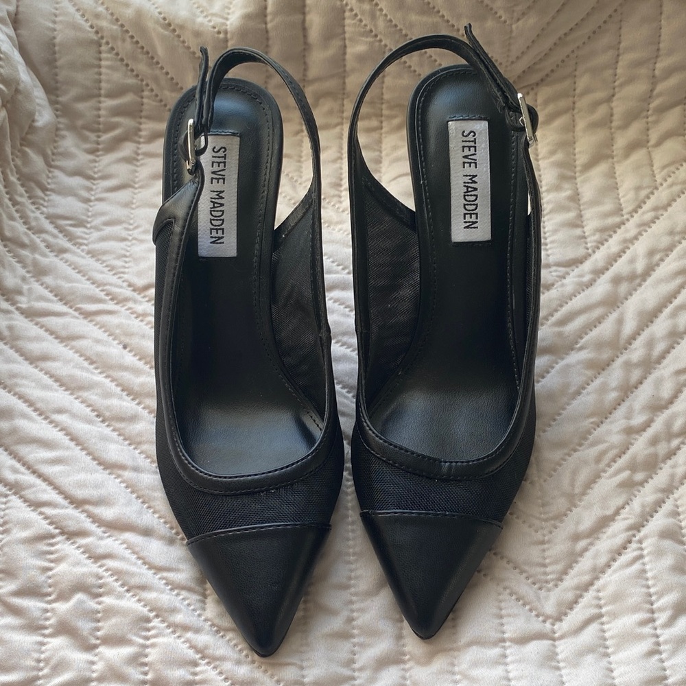 Steve Madden Elegant Black Mesh Heels